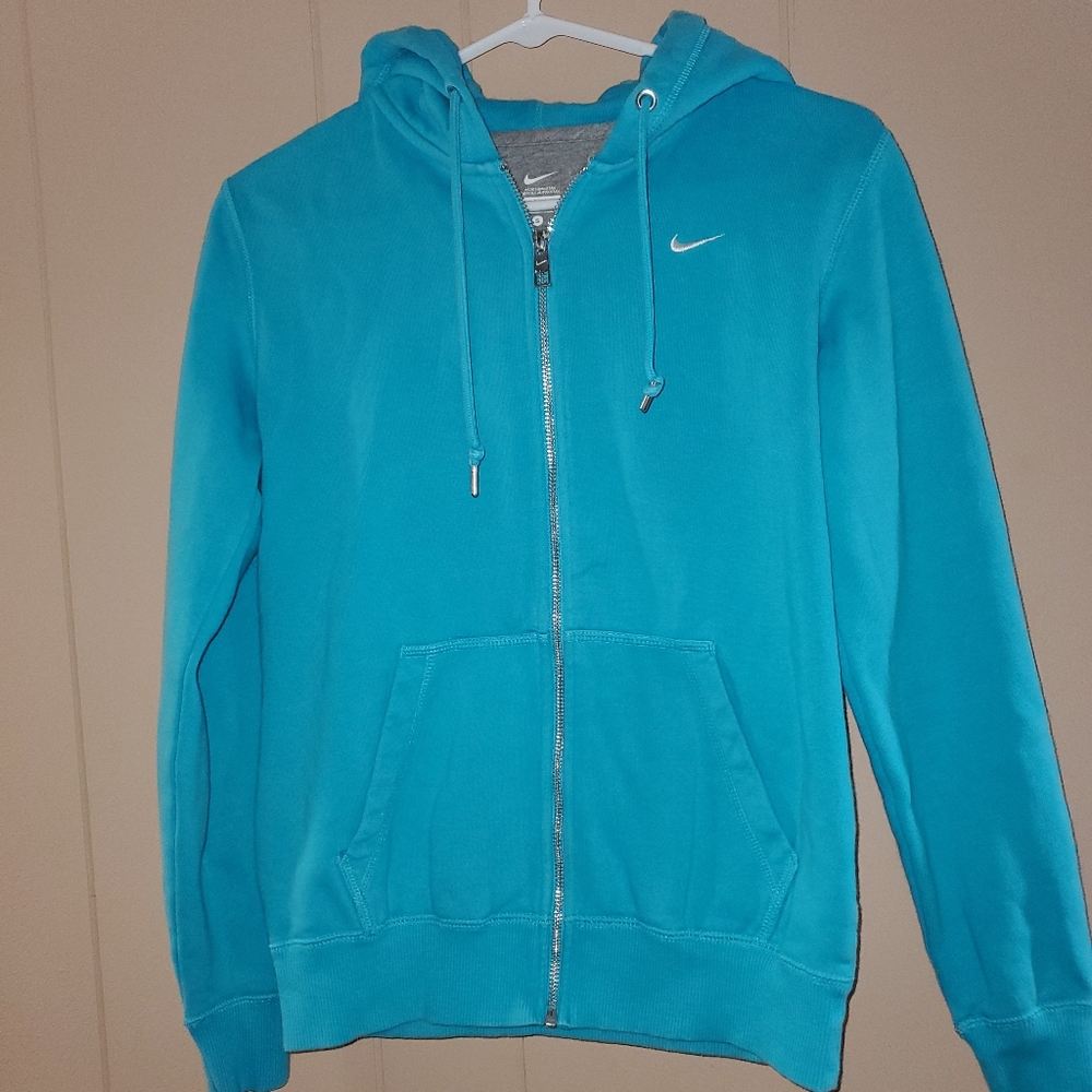 Nike Turquoise Blue Zip Up Hoodie